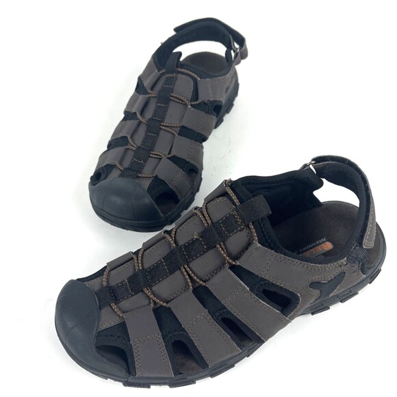 Skechers Relaxed Fit Sandals Mens SZ 8 Brown Closed Toe Hiking Outdoors Durable - Picture 8 of 16
